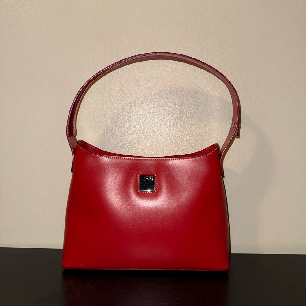 Dooney & Bourke Vintage Y2K Red Toiny Leather Bag w/Dust Bag